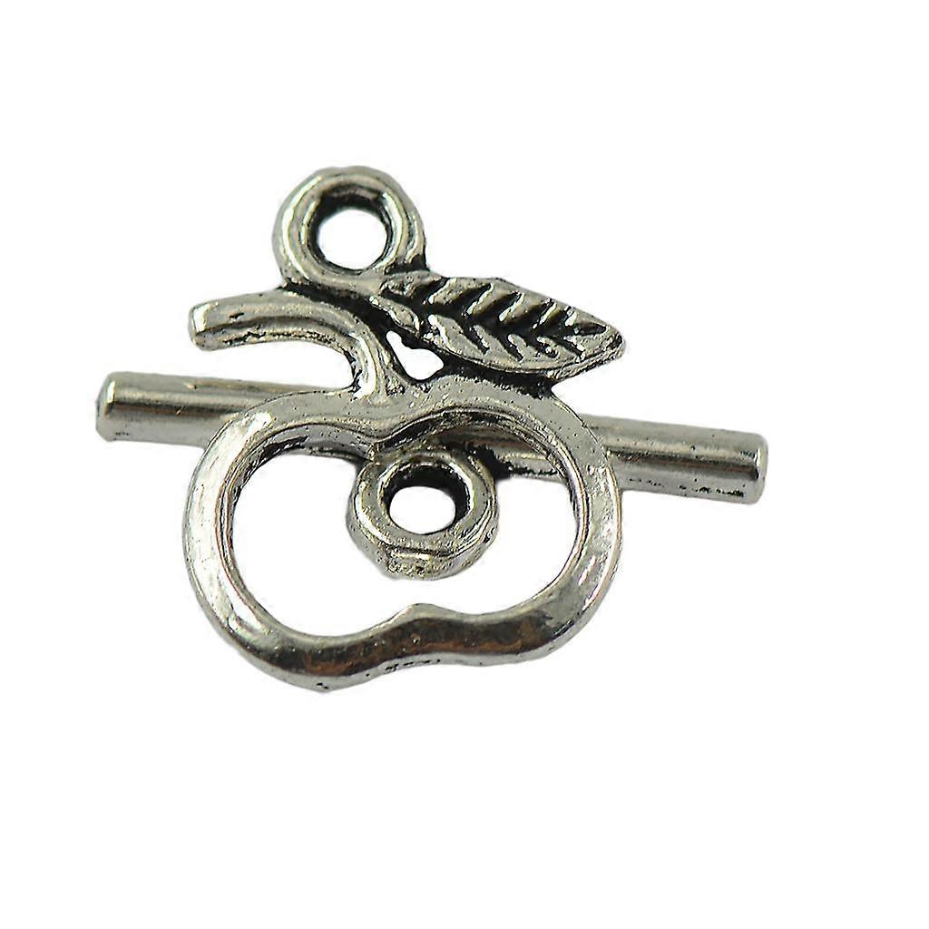 50 Sets Apple Leaf "OT" Toggle Clasps Charms Jewelry Making Findings DIY