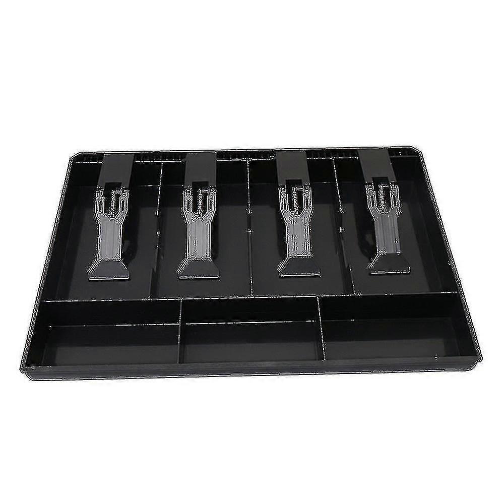 ブラック キャッシュ 引き出し トレイ 4 ビル 3 コイン レジ担当者 きちんとした箱 お金の保管用