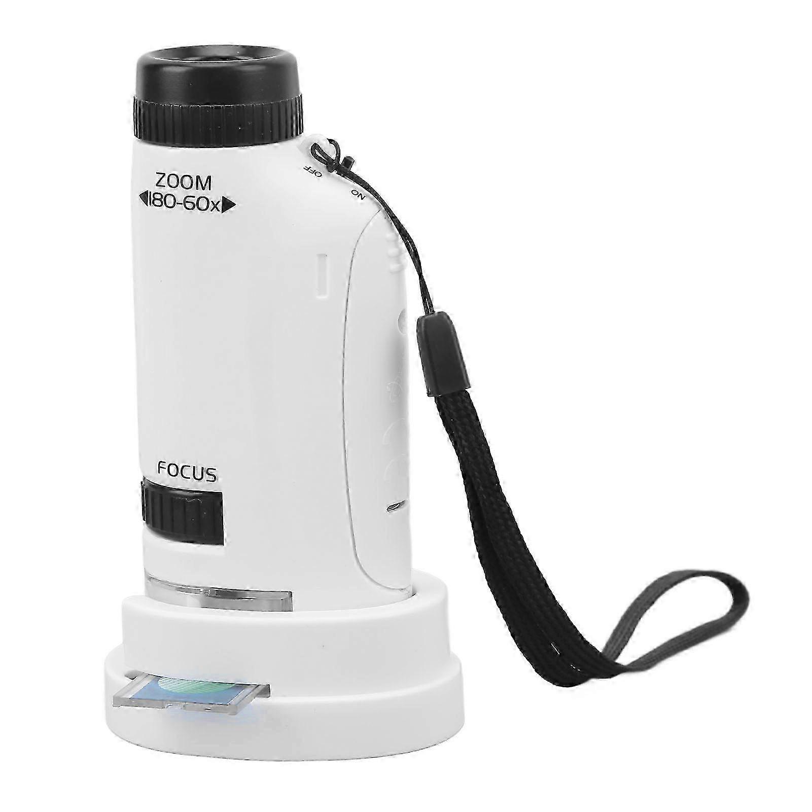 2211 Small Handheld Round Handle Microscope 60X to 120X Mini Pocket Microscope with LED Light