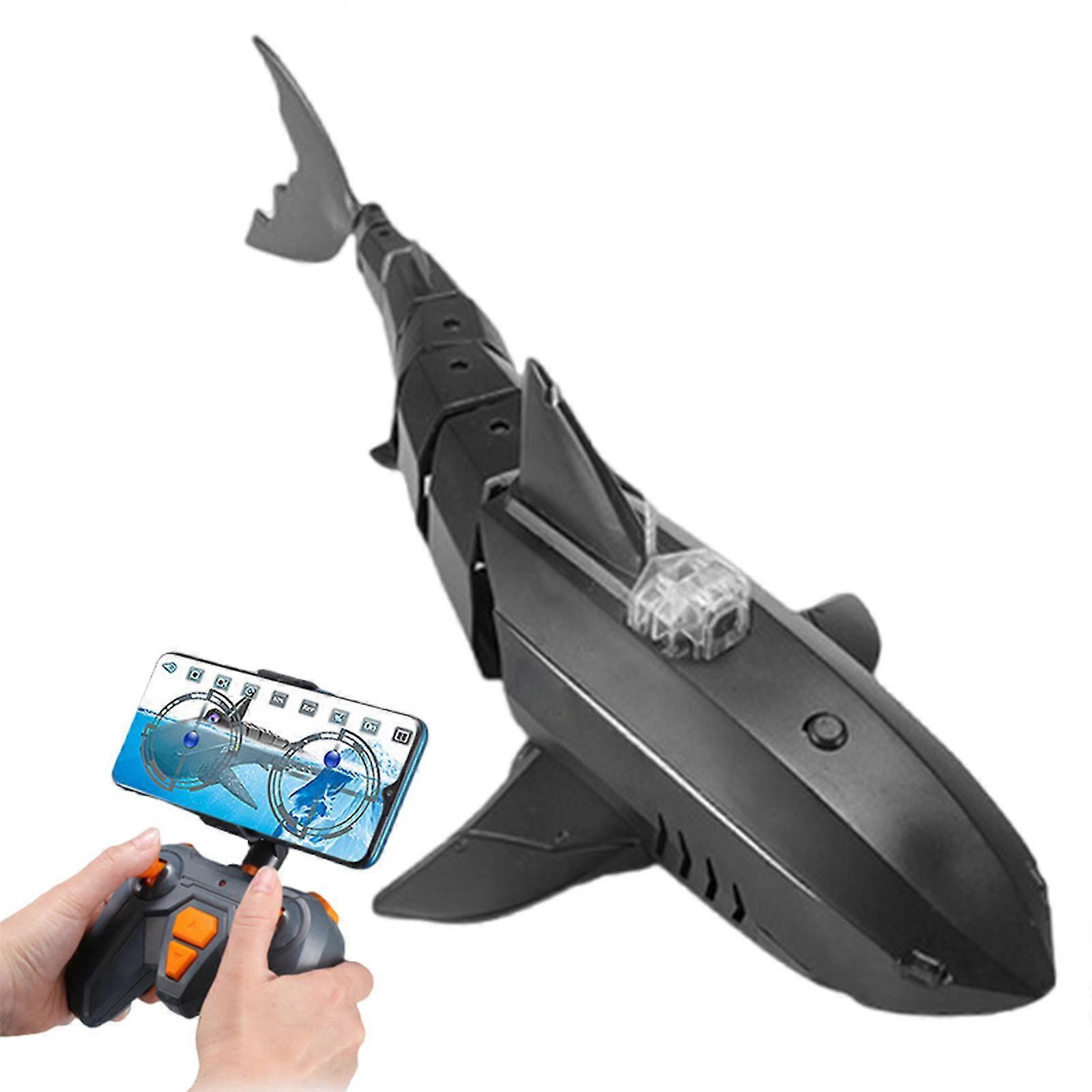 Rc Boat Camera Remote Control 30w Waterproof Submarine Electric Shark 480p Fk