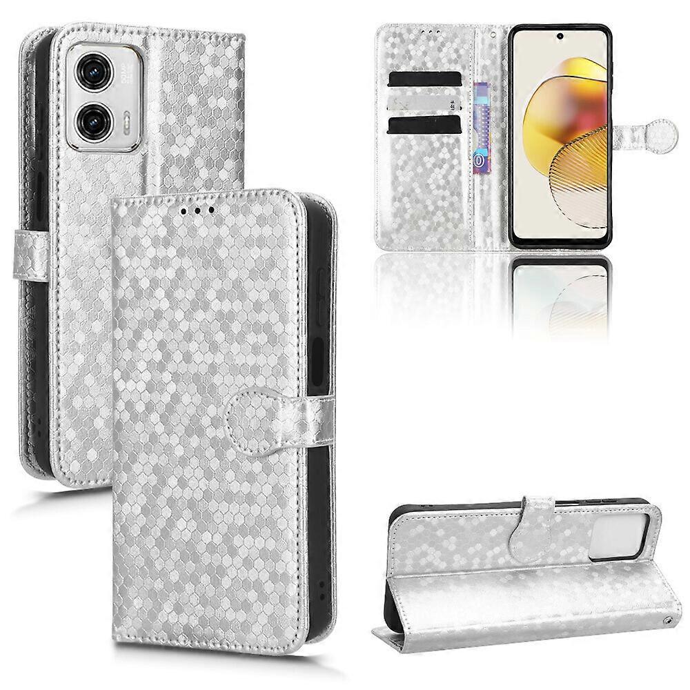 Compatible with Motorola Moto G73 Folding Wallet Case with 3 Card Slots Stand Function PU Leather Cover