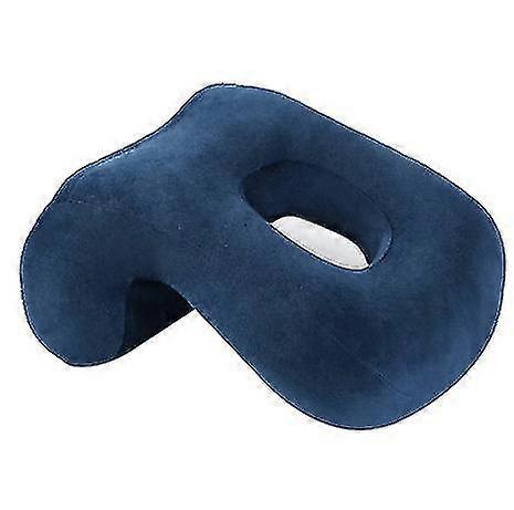 Memory Foam Nap Pillow Multifunctional Hollow Plush Solid Color Pillow