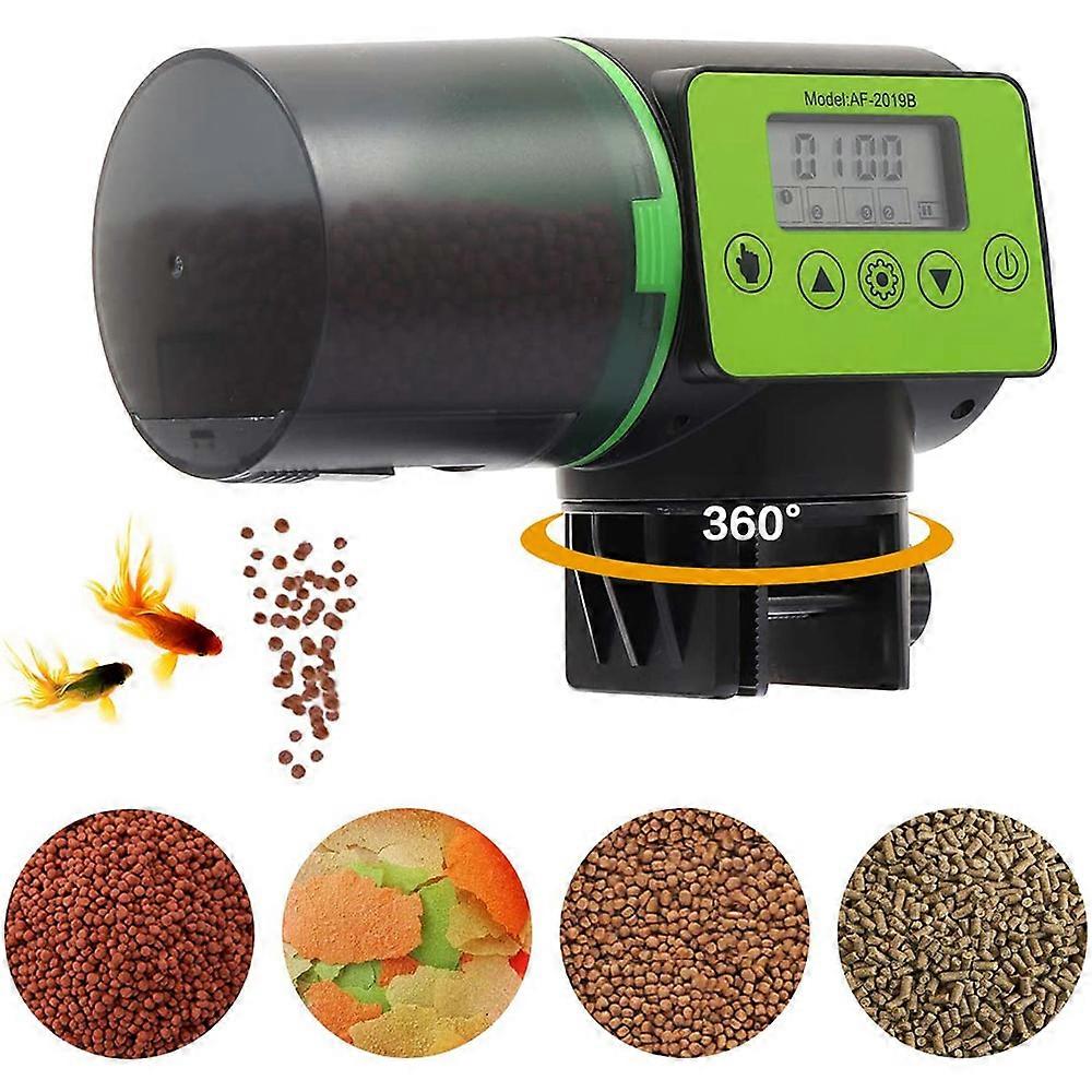 Automatisk fiskefoderautomat lithiumbatteri med stor kapacitet og LCD-display