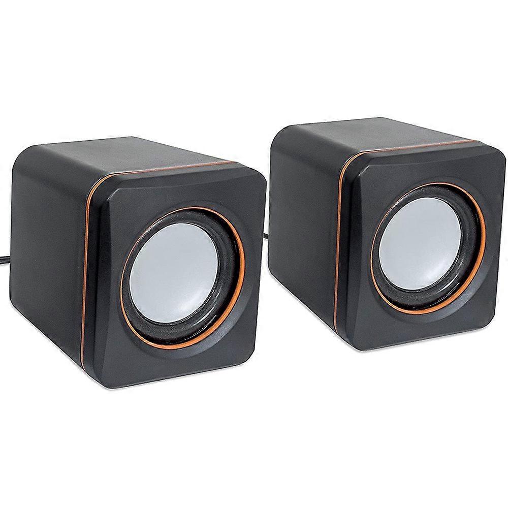 Usb Stereo Speaker System With 3.5 Mm Audio Plugs To Connect To A Laptop, Notebook Or Desktop Computer, Volume Controller"