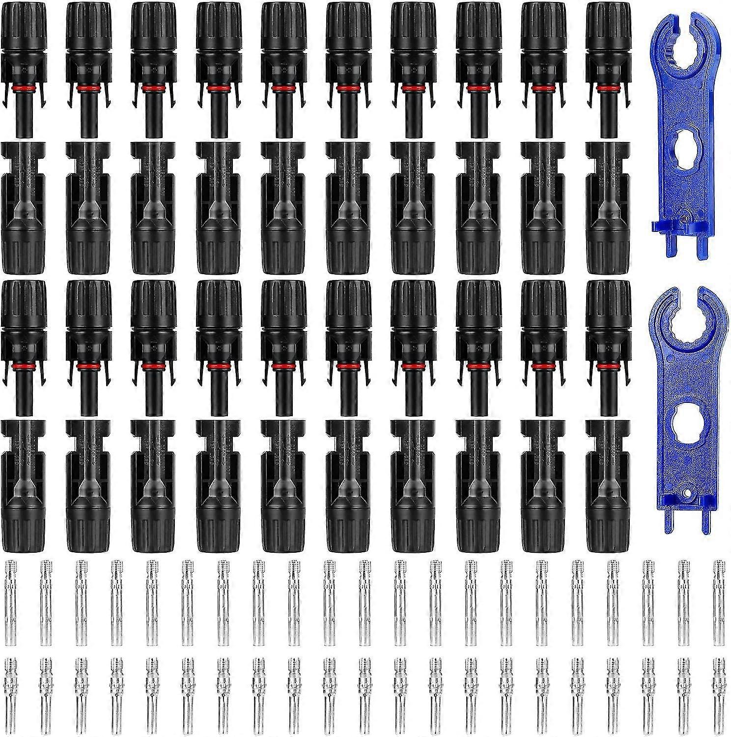 Solar Panel Connector - Waterproof Solar Panel Cable Connectors (20 Pairs)