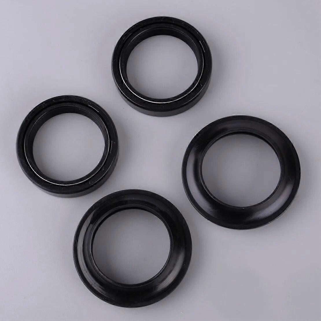4pcs joints d’huile de fourche avant avec joints d’essuie-glace anti-poussière ensemble pour yamaha x700 x750 x1000 x1100 virago caoutchouc noir