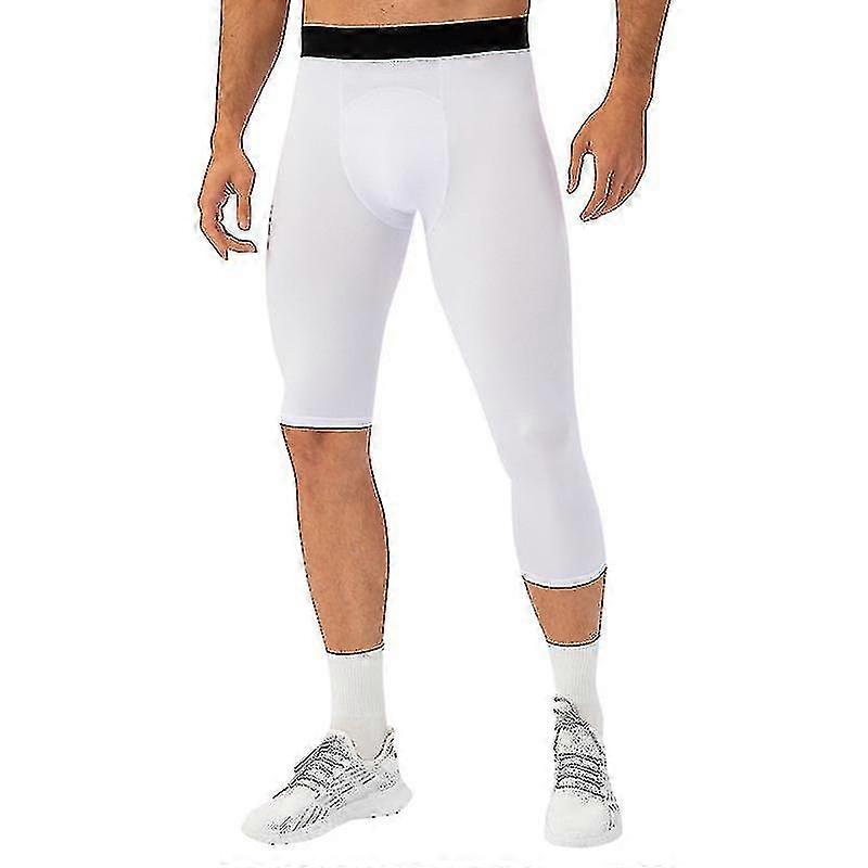 الرجال ساق واحدة طماق لكرة السلة تنفس اللياقة البدنية التدريب على Tights_x الساق الواحدة