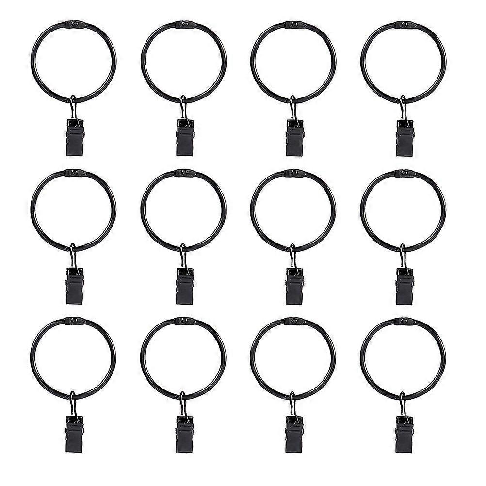 24Pcs Multi-Functional Curtain Iron Shower Rings With