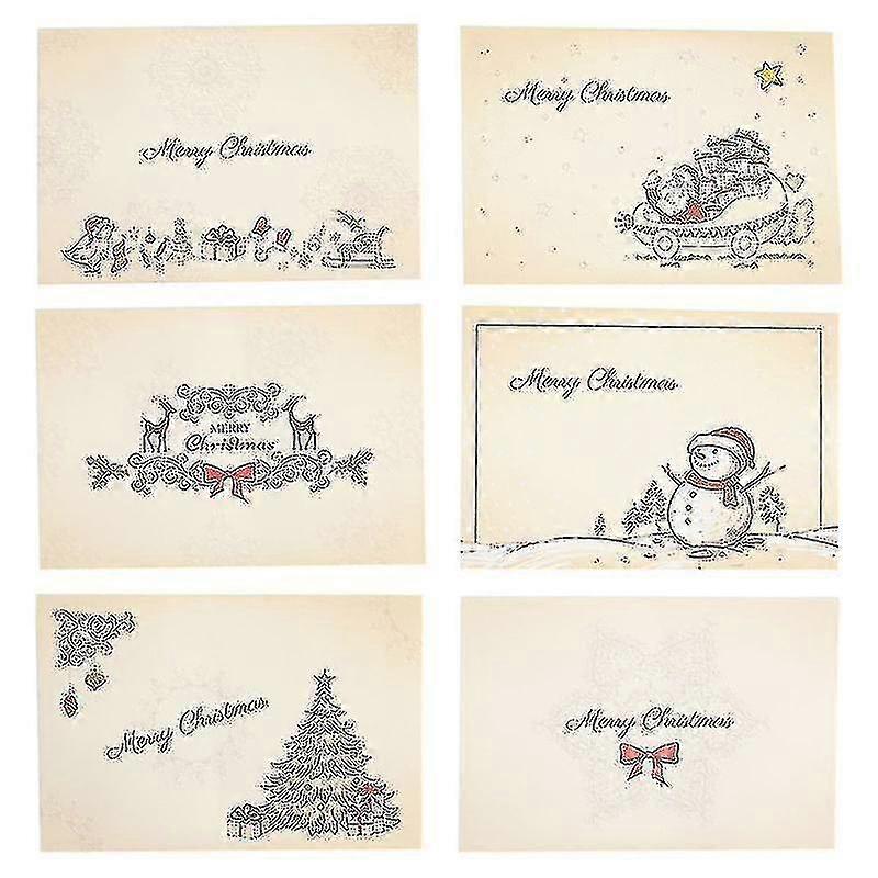 6pcs Greeting Paper Envelope Retro Style Envelope Blessing Christmas Gifts