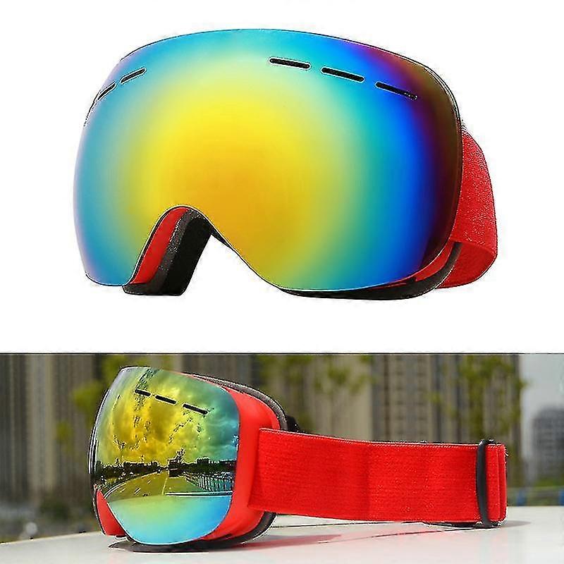 スキーゴーグル単層Uv 400保護ビッグスキーマスクスキーグラス男性女性スノーボードゴーグル