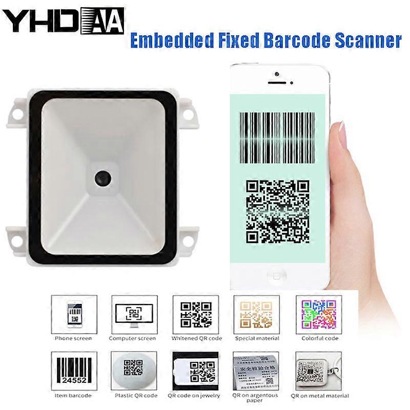 1D 2D Barcode Scanner USB QR Bar Code Reader USB RS232 TTL Interface Bar Code Scanners Kiosk Small Fixed Mount Vending Machine