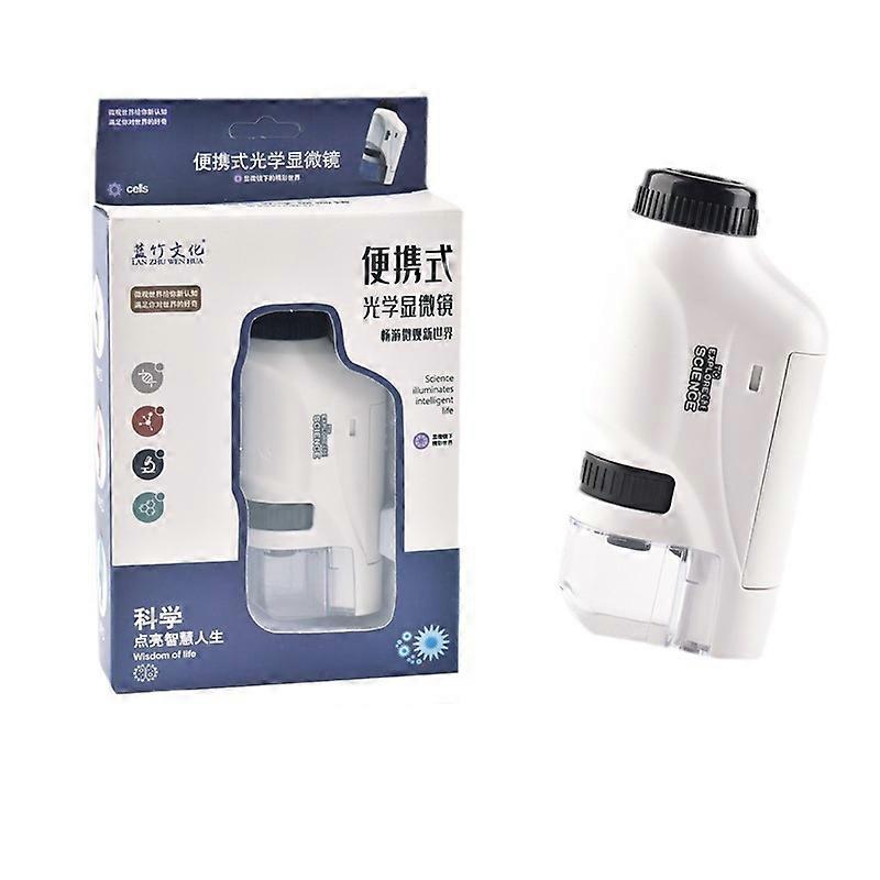Handheld Microscope Portable Mini Pocket HD Microscope with LED Light Bioscience Children's Educational Toy