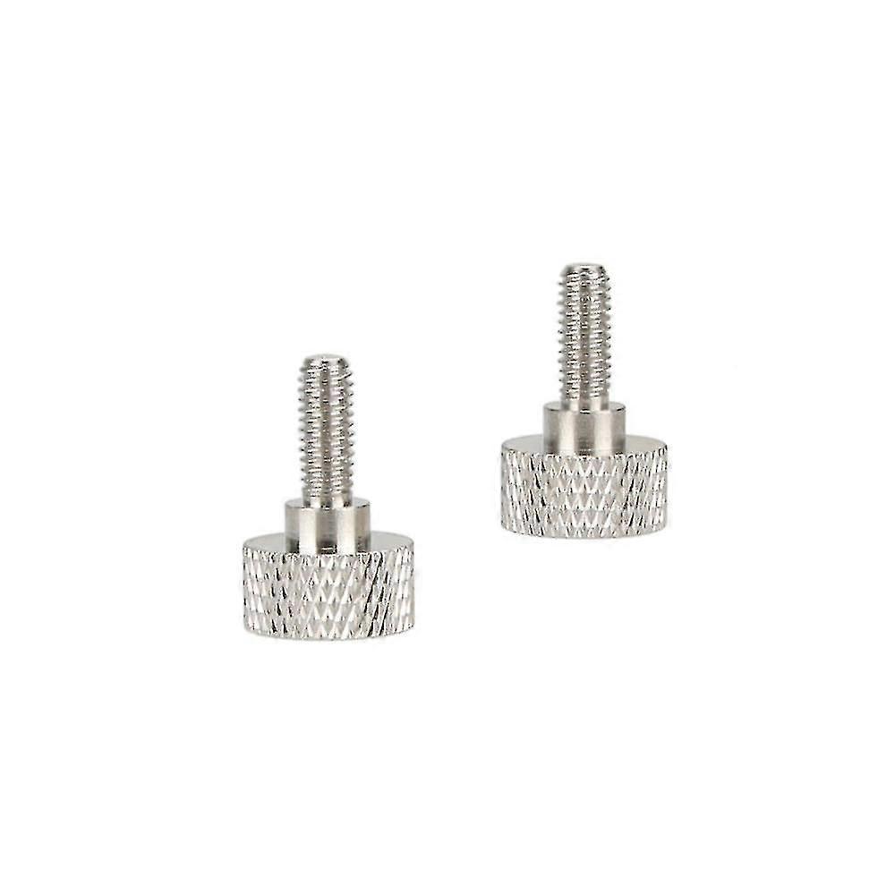 M4 Rändelschraube Knopfkopfkappe Schraube Messing Nickel (2 Stück)