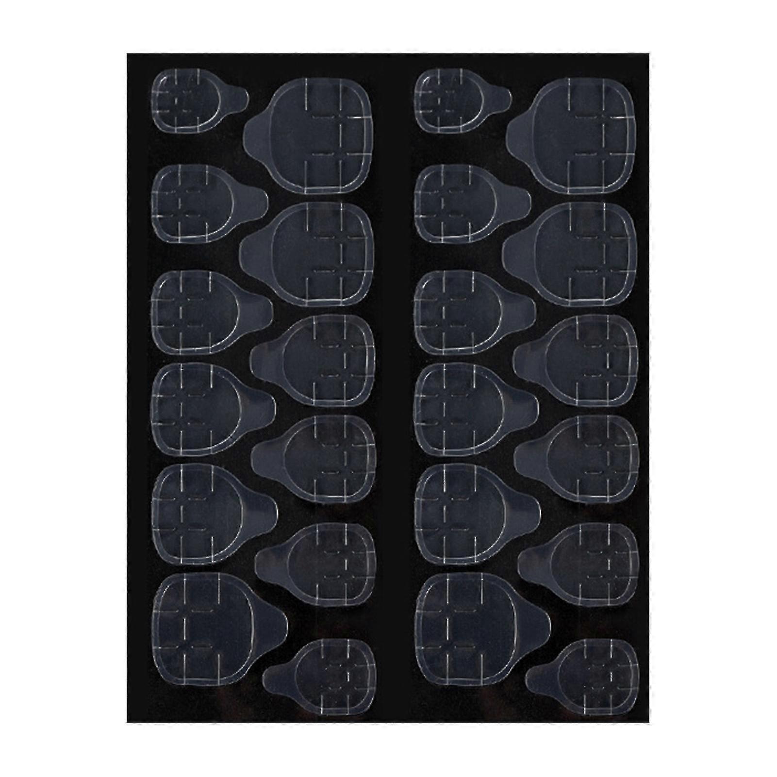 24pcsawp Waterproof Nail Glue Sticker Double-sided Self-adhesive Nail Art Tape Set for Artificial Nails