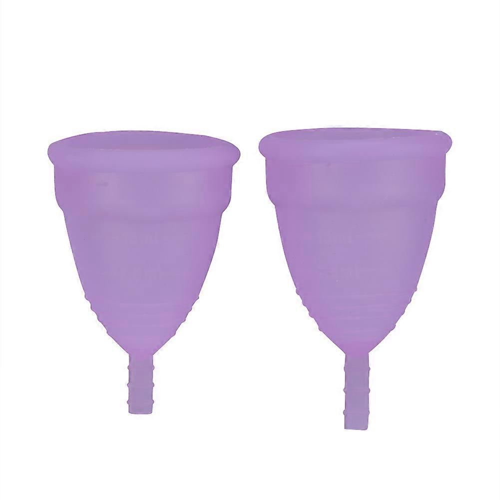 2PCS / Set Réutilisable Silicone Dame Femmes Coupe Menstruelle Produit de Soin d’Hygiène Féminine