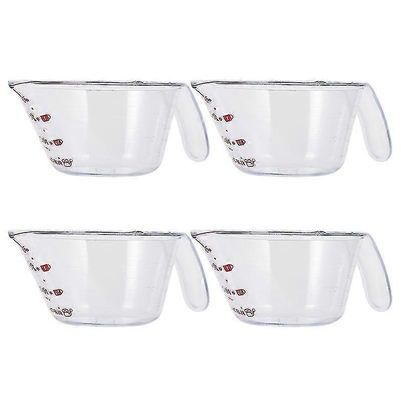 4pcs Plastic Measuring Cup Stackable Measuring Cup Heat Resistant Laboratory Cup