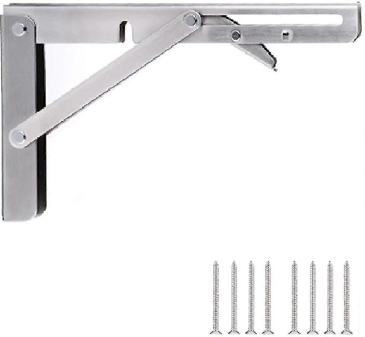 Stainless Steel Folding Shelf Bracket for Workbench - 30cm