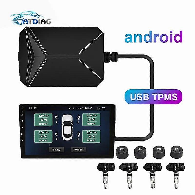 Motor Vehicle Sensors Tyre pressure alarm Internal USB Android TPMS Car Tire Pressure Sensors Monitoring System Display Navigation Tyre Pressure Alarm