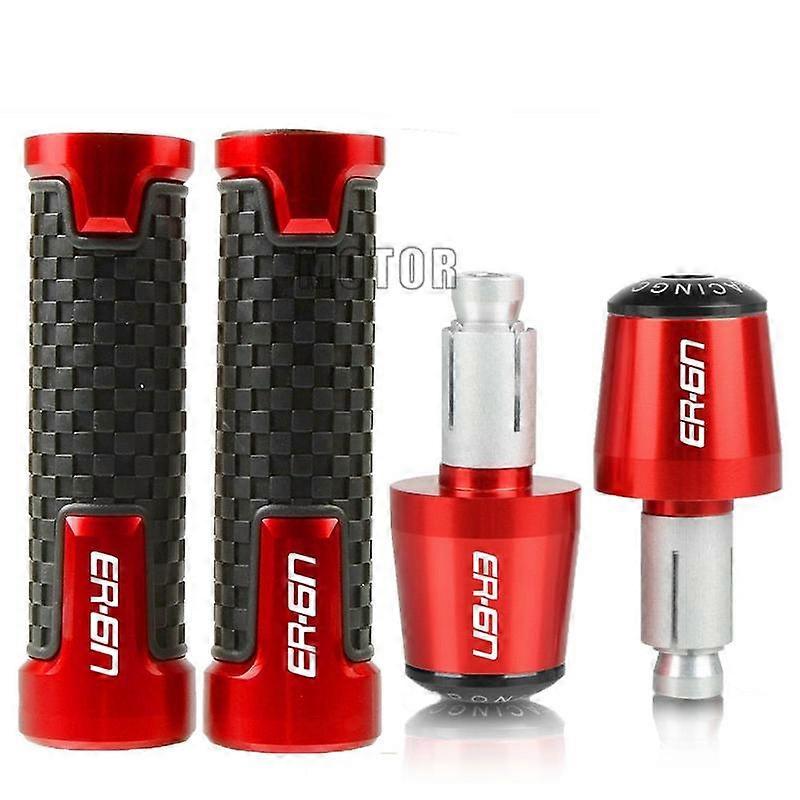 CNC 7/8'' 22mm Handlebar Handles Grips Ends For KAWASAKI 650R ER6N ER6 B ER 6N 2006 2007 2008 ER 6N Plug Slider Motorcycle Motorcycle Knee & Shin Guar