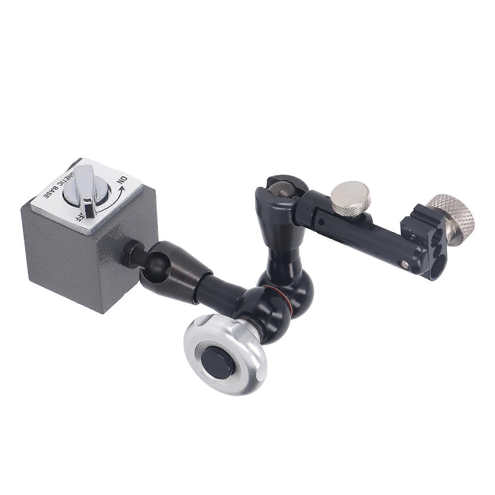 Magnetic Dial Indicator Holder Spherical Universal Fine Tuning Dial Indicator Mount Stand for Workpiece Measurement 