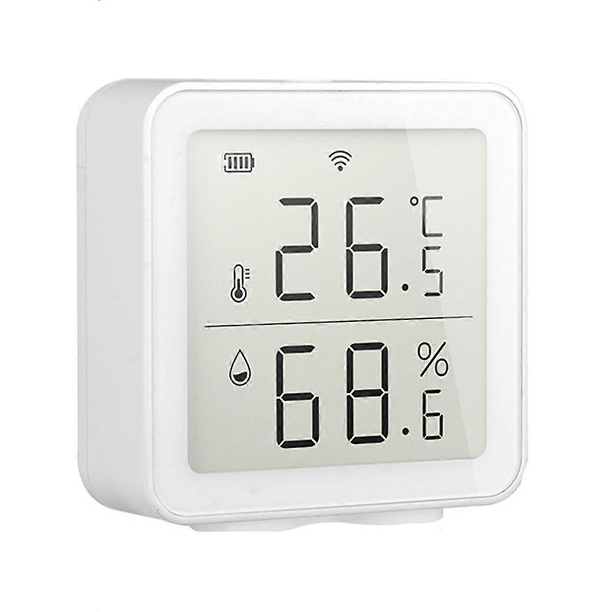 Temperature & Humidity Sensor LCD Screen Infrared Sensing Backlight Smart Tuya APP Remote Alexa Voi