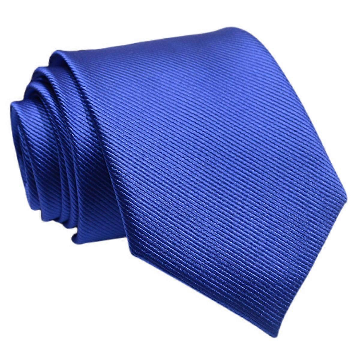 XYC Men's Satin solid Tie SetBlue