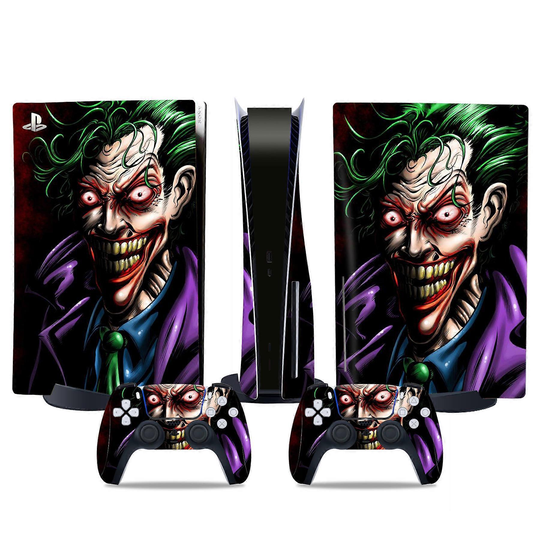 PS5 optical drive version sticker, cool PS5 skin, controller handle,for PS5 console and controller,DC cartoon,Joker14