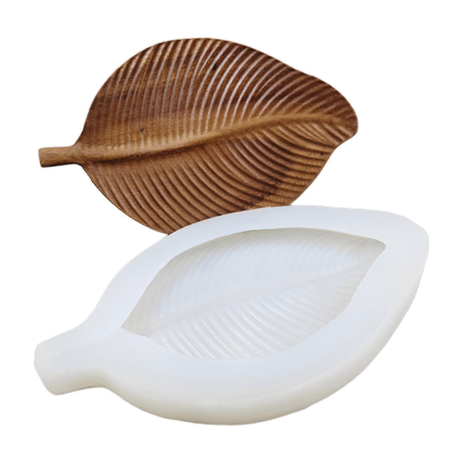 Fruit Tray Mold Leaf Silicone Epoxy Resin Coaster Tray Mold for DIY Casting