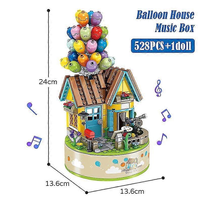 430pcs مدينة الدورية دائري الموسيقى مربع بناء كتل الأصدقاء الحلي المنزلية الدب بالون البيت الطوب لعب للأطفال الهدايا