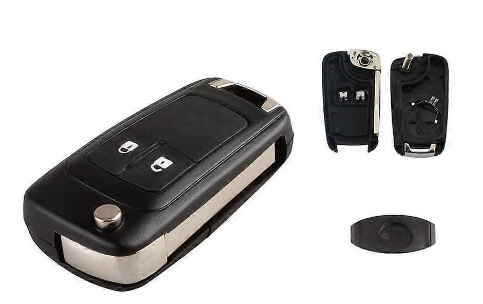 Replacement Key Case for OPEL VAUXHALL Insignia LS XIE, Shell Fob with 2 Buttons, Black
