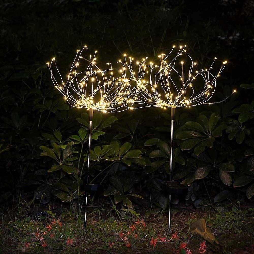 2 Pack,120 LED Solar Firework Lights 40 Copper Wires String Light