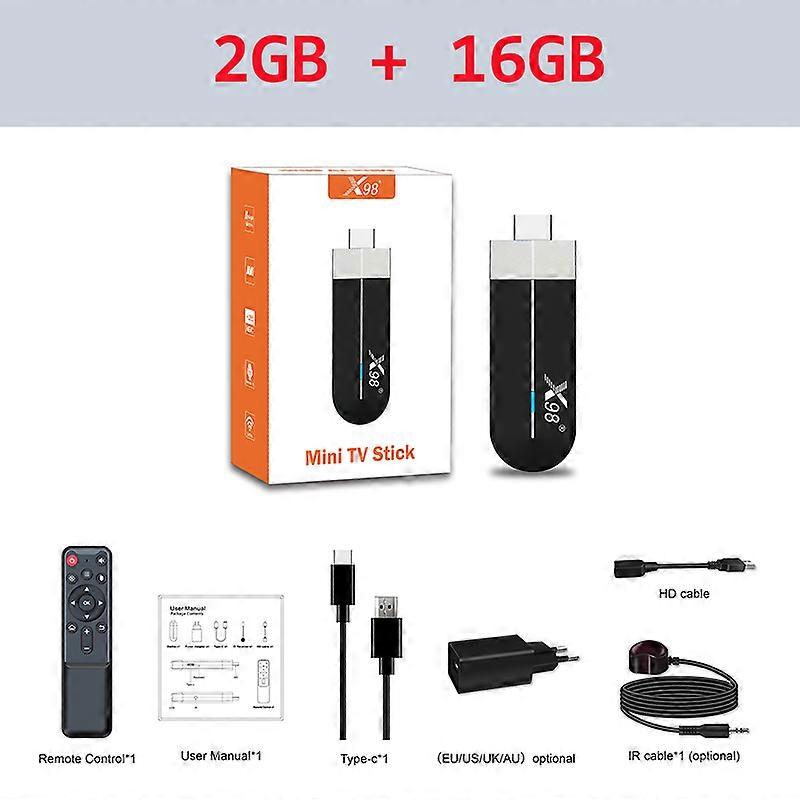 Android 11 Smart Mini TV Stick X98 S500 Amlogic S905Y4 Quad Core 4G 32G 4K AV1 H.265 2.4 / 5G Wifi Media Player Set Top Box TV BOX