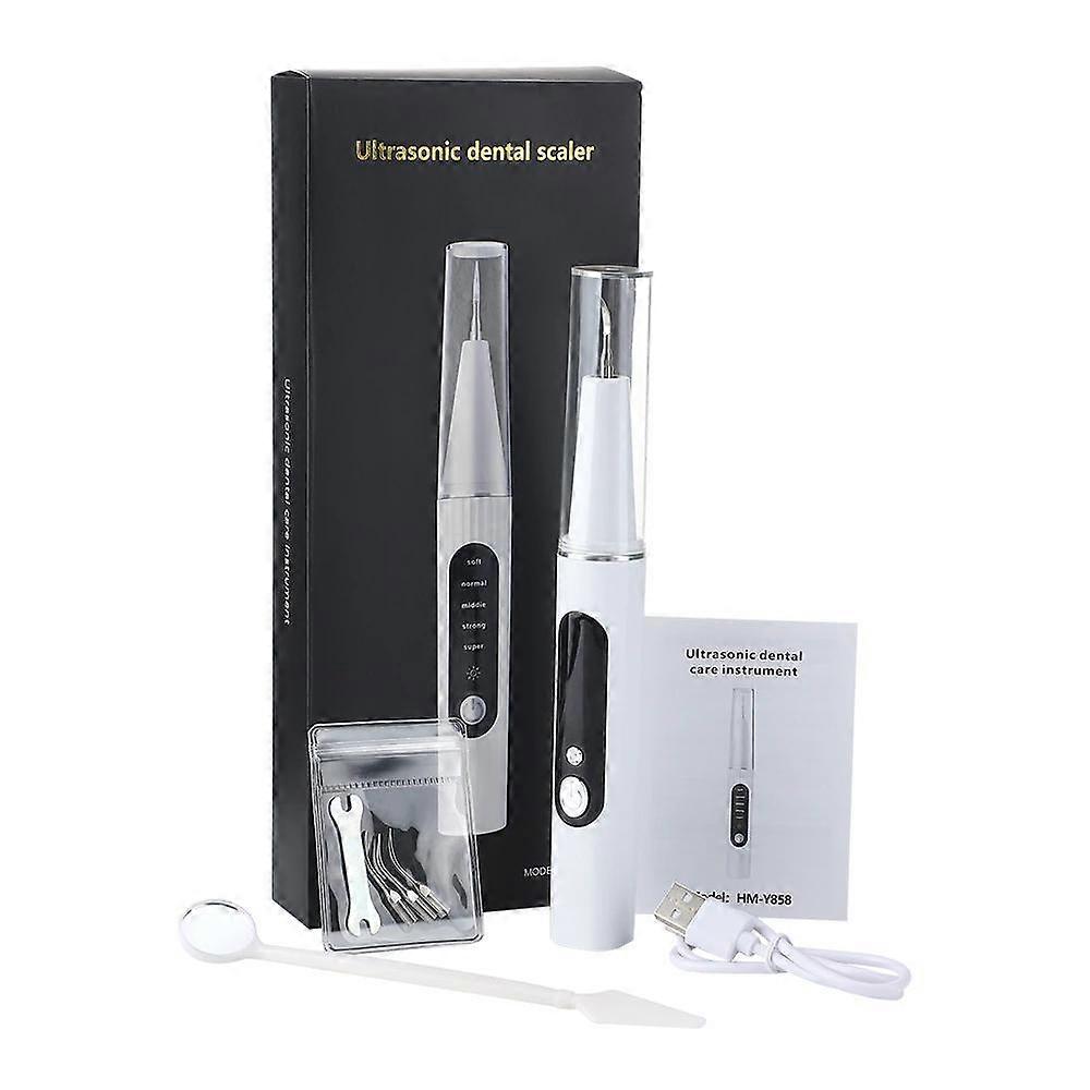 Ultrasonic Dental Scaler 2.8M/min High Frenquency Vibration Teeth Cleaner Plaque Calculus Tartar Stains Remover with 4 tips Tool
