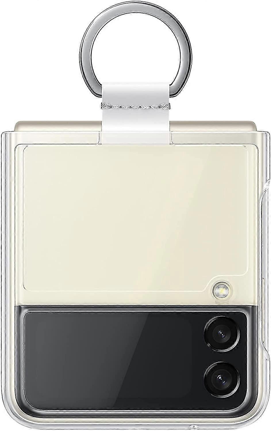 Clear Protective Case Compatible With Galaxy Z Flip 3 With Ring-transparent