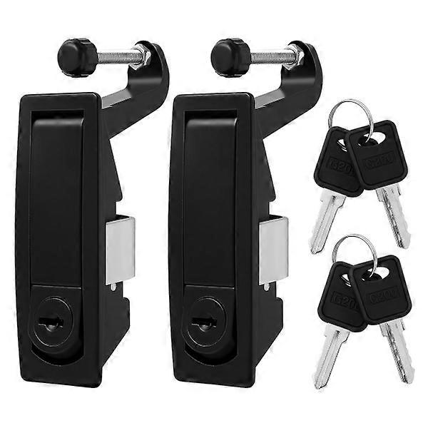 2Pcs Compression Latch Lock Zinc Alloy Adjustable Lever Hand Operated Latch Lock Flush Lever Latches