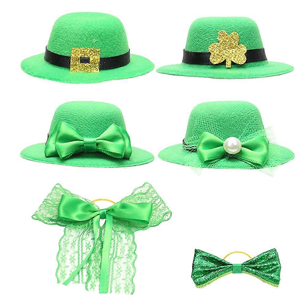 1set St. Patrick's Day Wine Bottle Decors Mini Hats Party Scene Layout Props