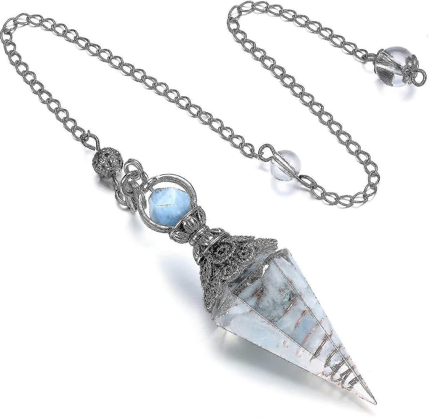 Amethyst Crystal Pendulum Hexagonal Reiki Healing Crystal Points Gemstone Dowsing Pendulum For Divin
