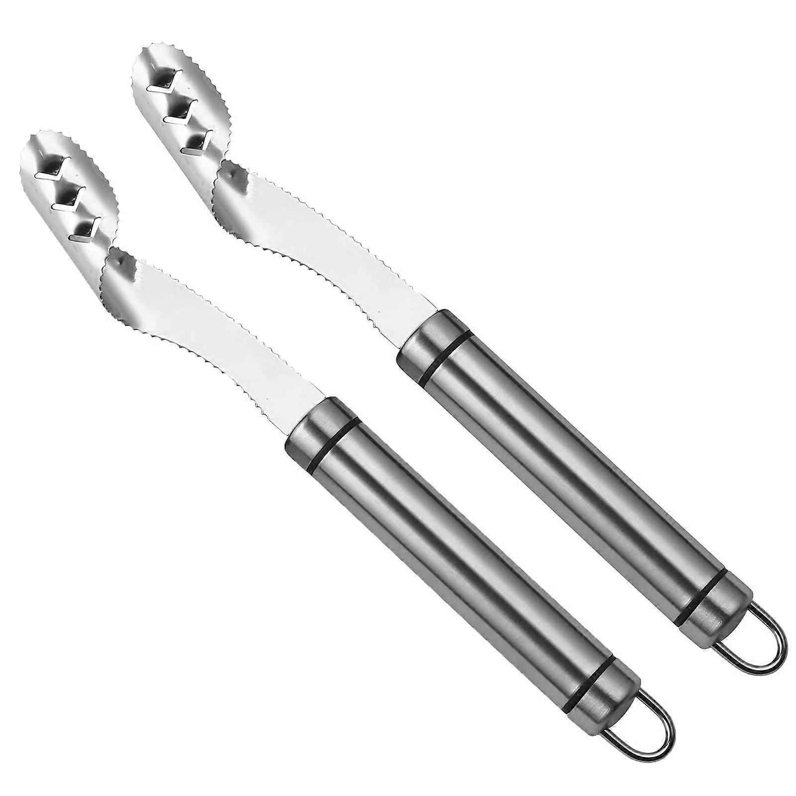 Pepper Corer Frøfjerner Værktøj Rustfrit stål Peberkernefjerner Serrated Frøfjerner Køkkenværktøj