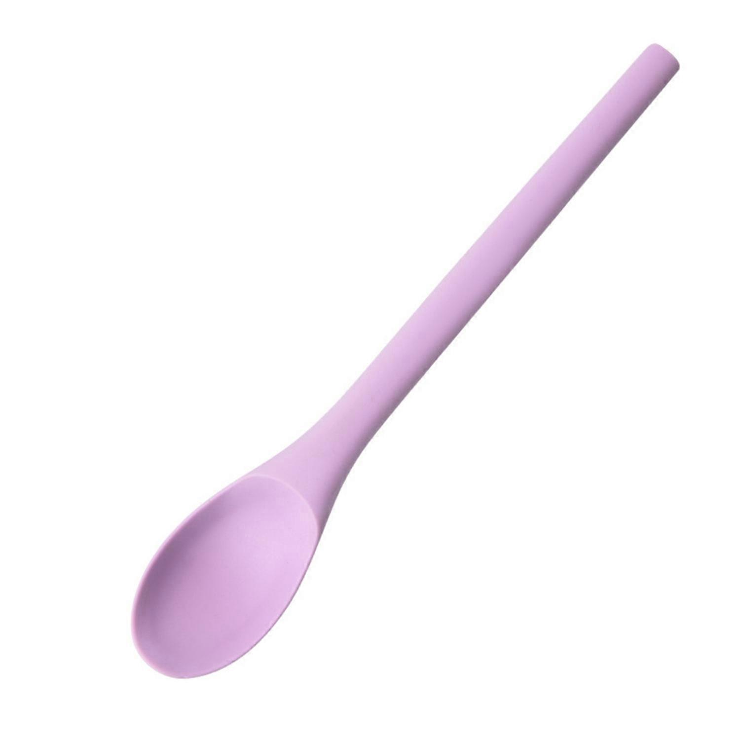 Soup Spoon Bent Head Long Handle Silicone Multi-purpose Portable Dessert Ice Cream Scoop Daily Use