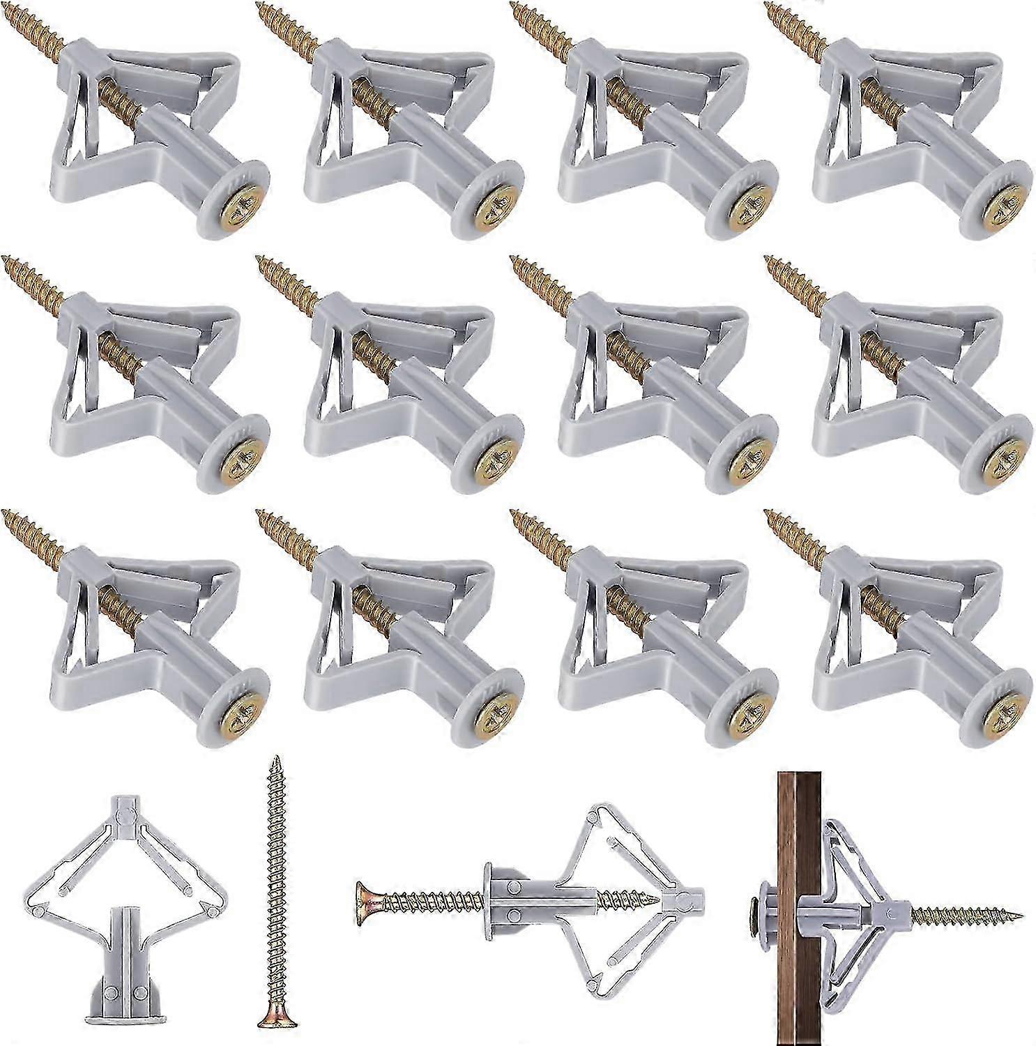 100 قطعة مسامير دريوال ومجموعة سدادات الحائط ، أنبوب التمدد المضاد للدوران