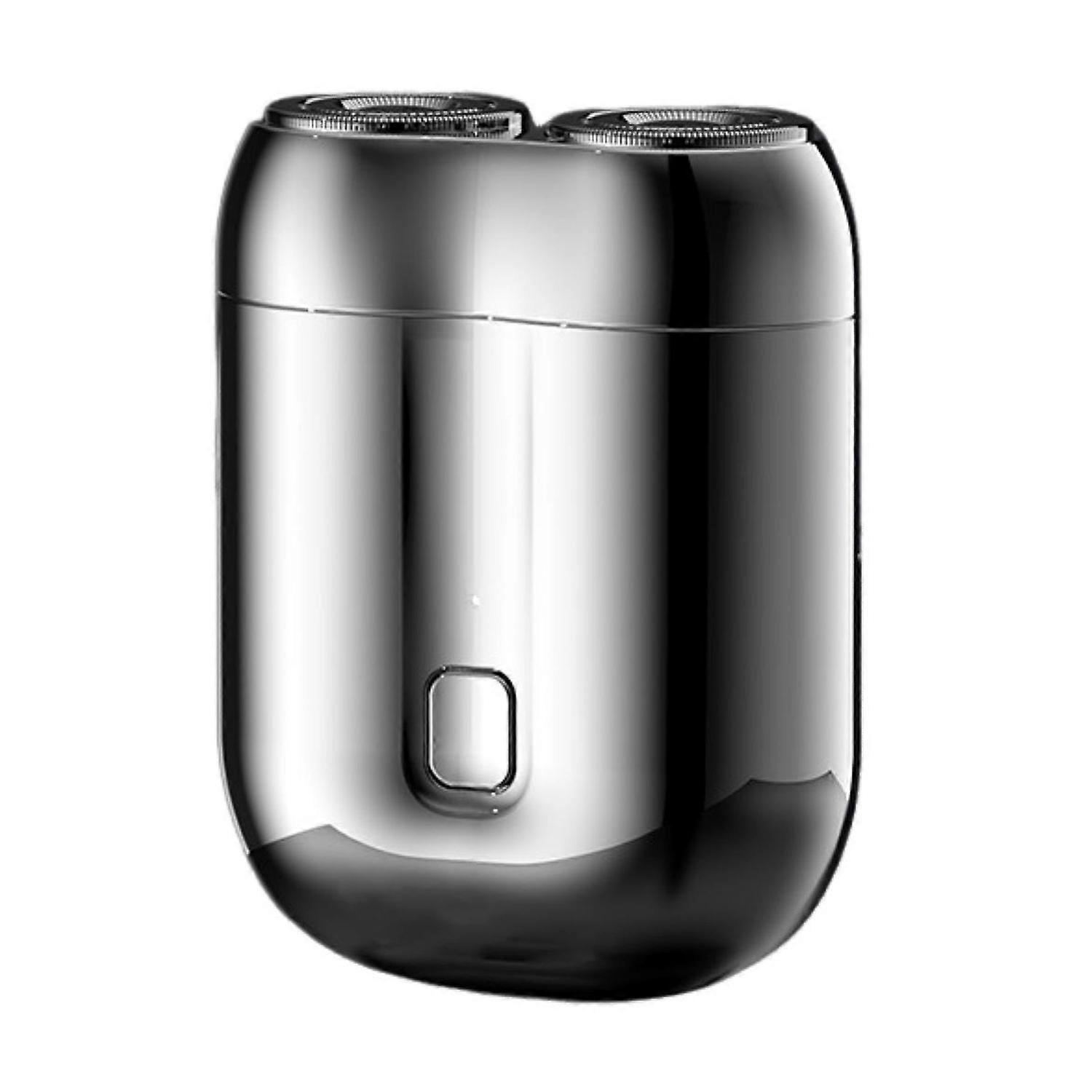 Mini Çift Kafa Elektrikli Tıraş Makinesi USB Şarj Edilebilir Su Geçirmez Seyahat Döner Jilet Taşınabilir Erkekler Saç