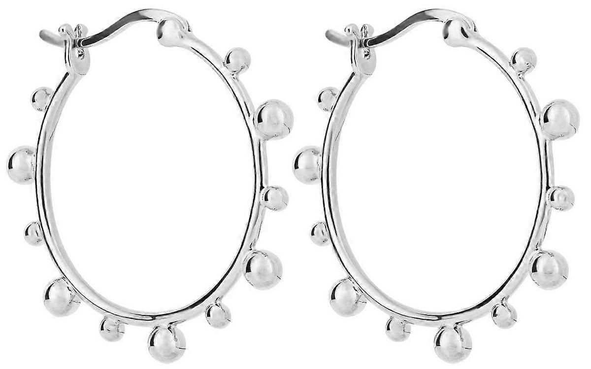 Beginnings Ball Hoop Earrings - Silver