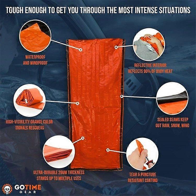 Emergency termisk sovsäck för camping utomhusäventyr