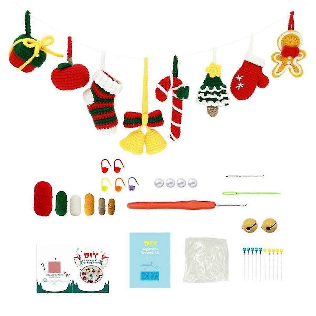 Beginner Crochet Kit Christmas Series Crochet Kit With Instruction Tutorials Video Tutorials Peasy