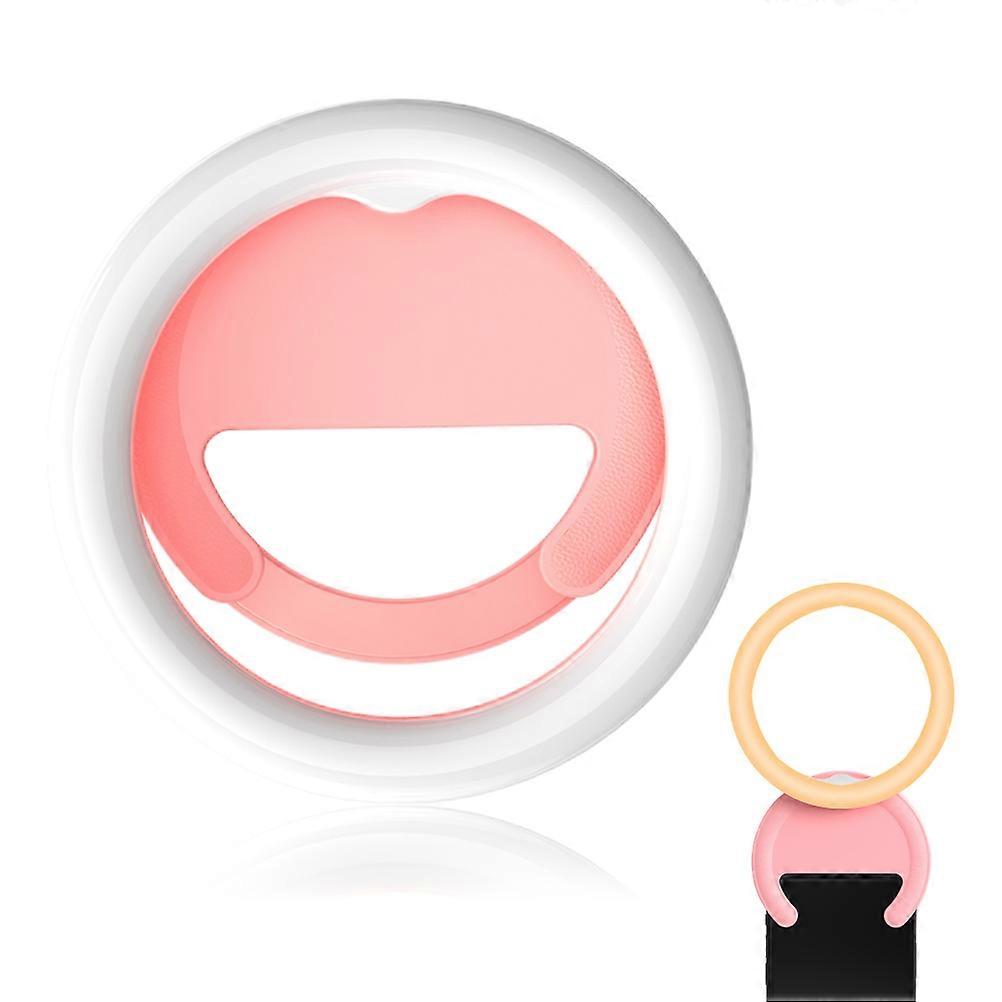 Selfie Ring Light Circle 180° Rotating Mini Fill Light USB Rechargeable 3 Light Modes Clip on Ring Light for Cell Phone Photography Video