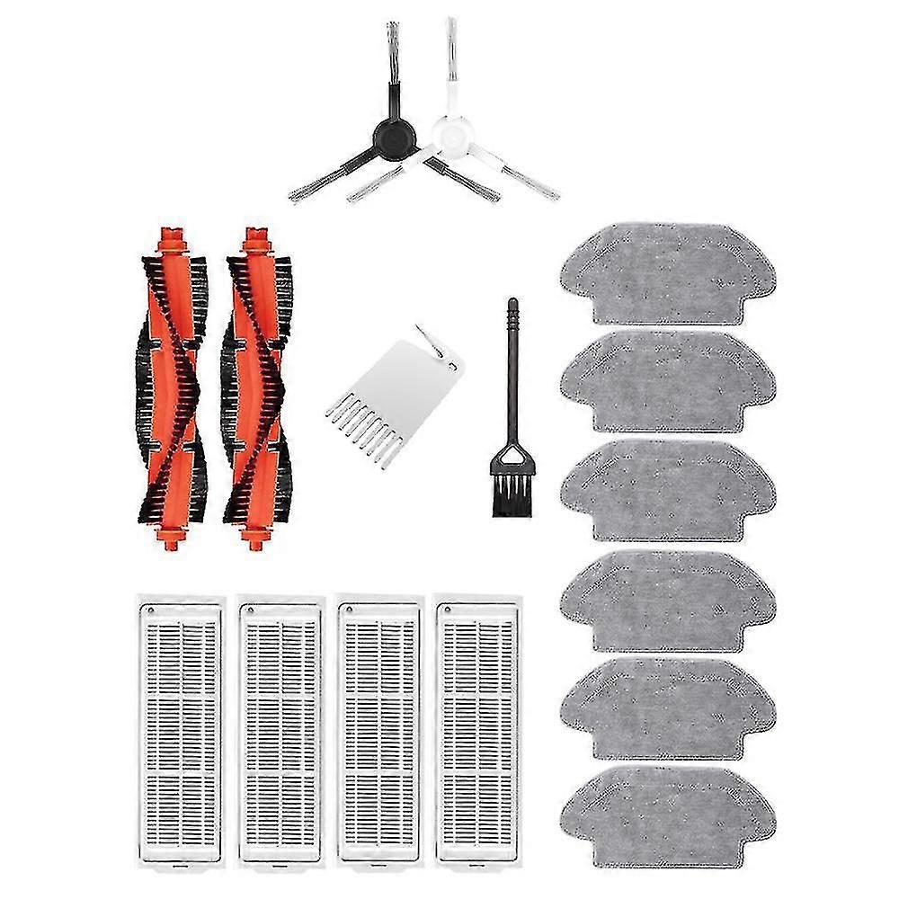 16pcs For Xiaomi Mijia Stytj02ym Vacuum Mop Main Side Brush Filter