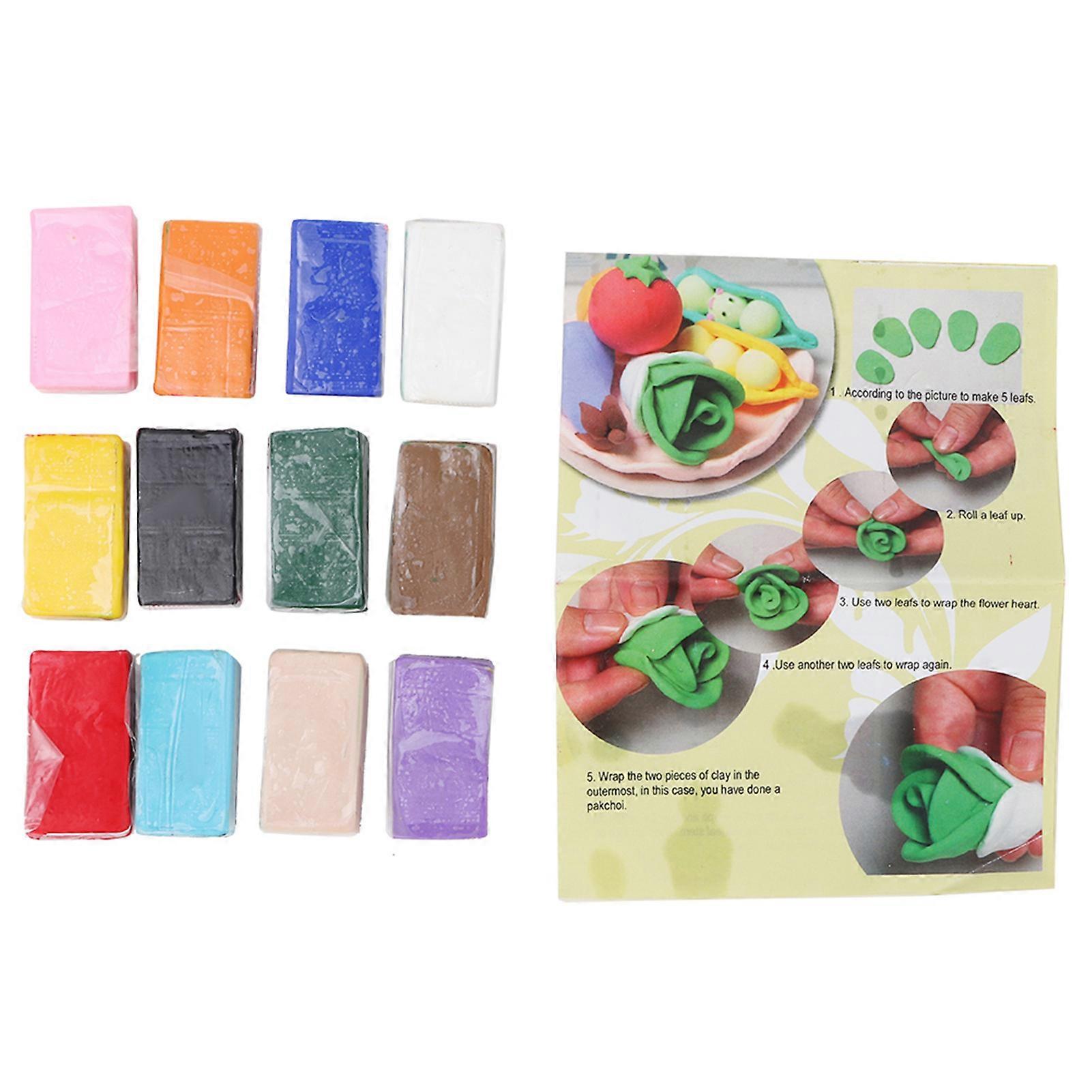 Popular Practical DIY Polymer Clay 12-Color DIY Soft  Environment Friendly Clay