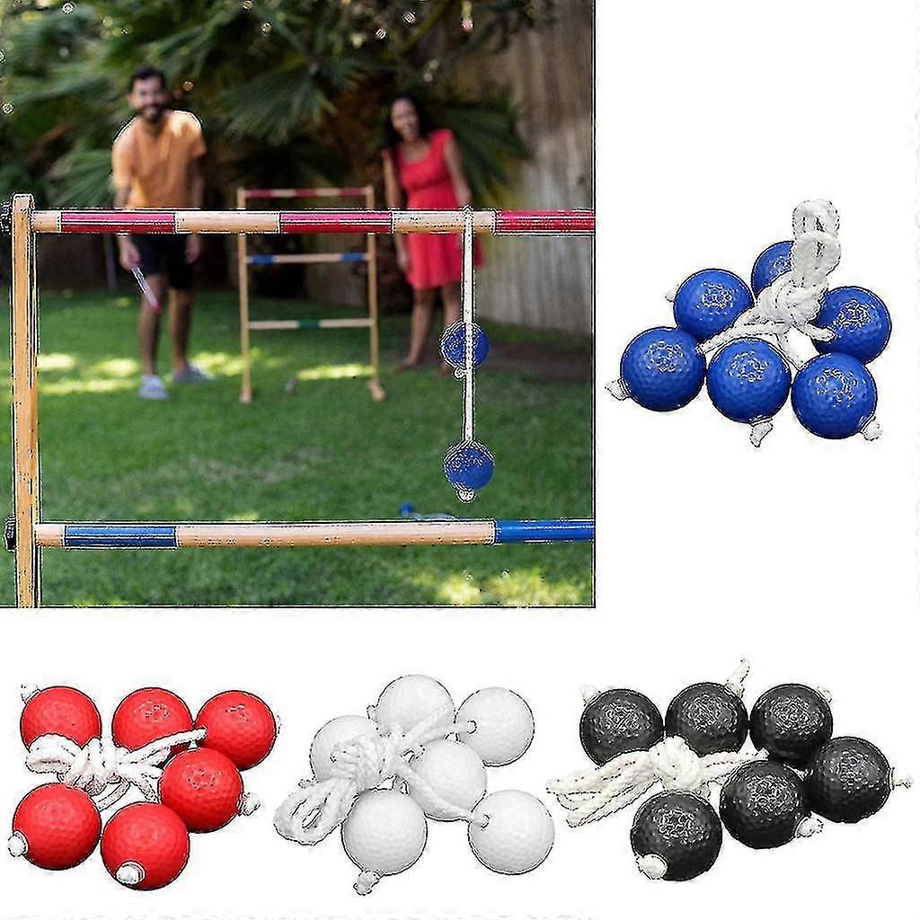 Ladder Ball Toss Game W/ 6 Balls Indoor/outdoor Patio Backyard Lawn Sports