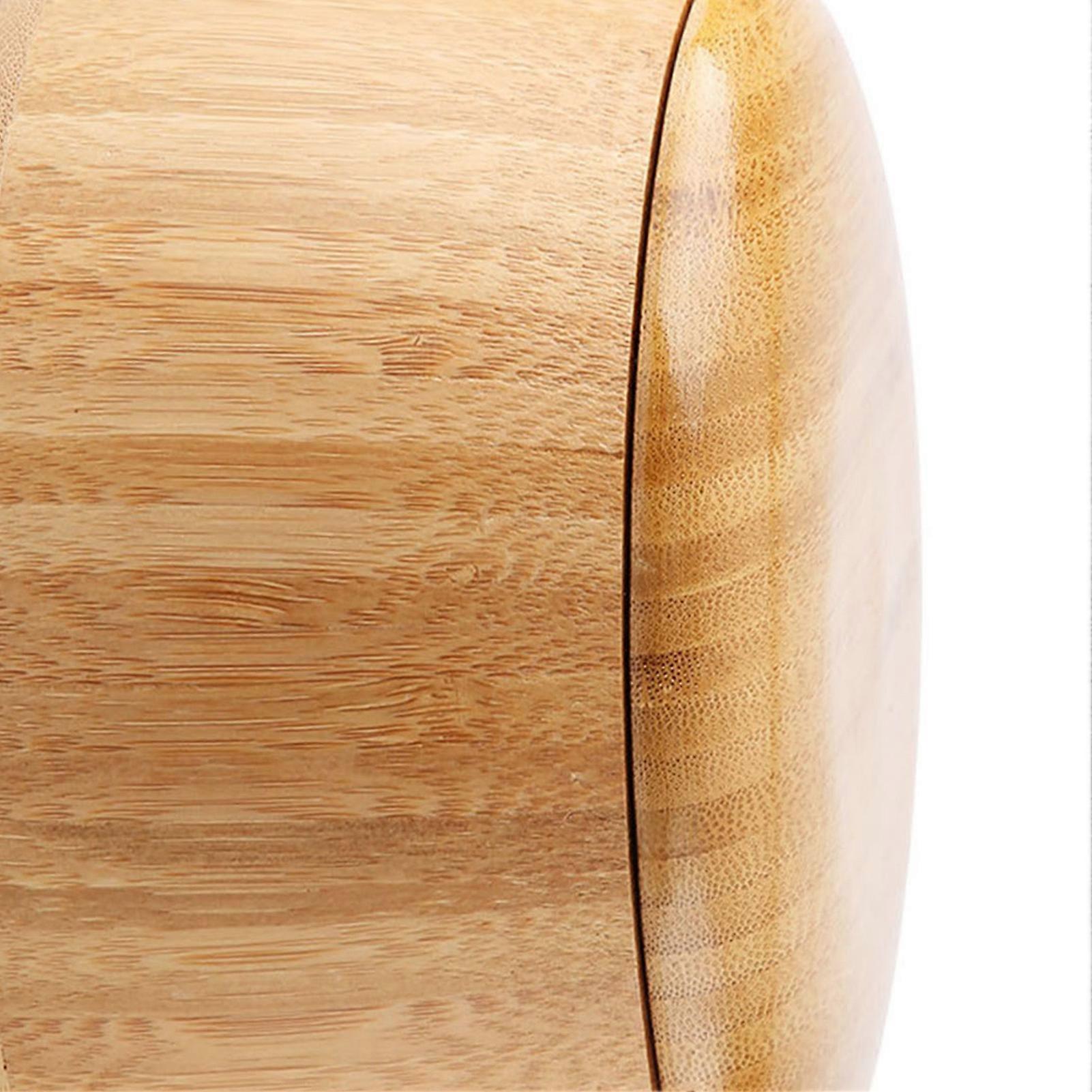 Bamboo Yarn Bowl with Removable Lid for Knitting and Crocheting