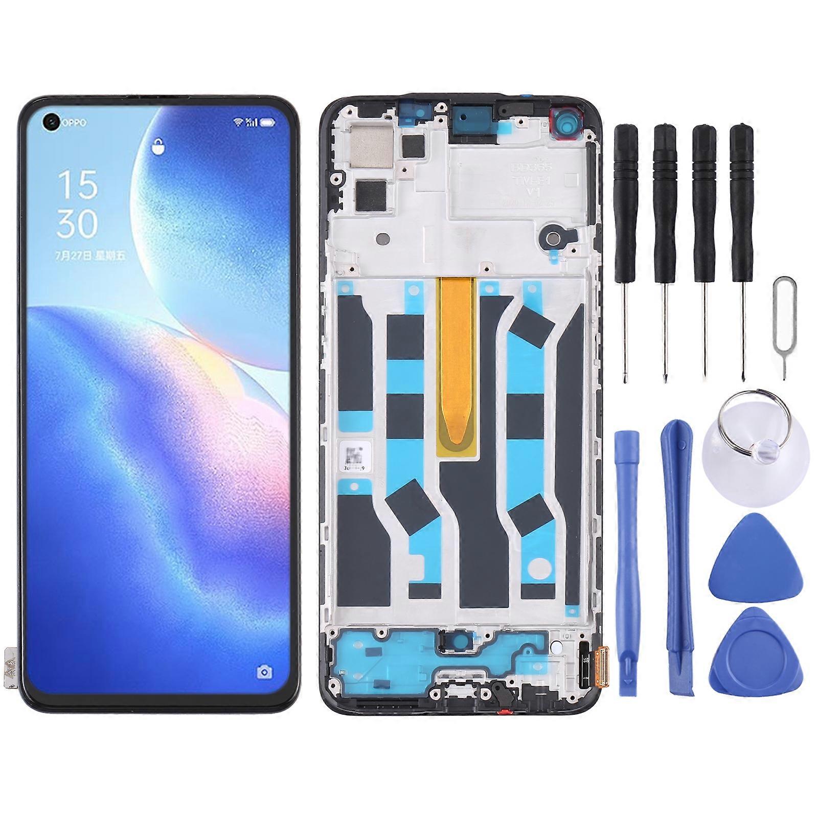 COMPATIBLE LCD Screen For OPPO Reno5 4G/Reno5 K with Digitizer Full Assembly with Frame